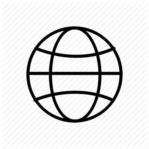 512x512 browser drawing outline transparent png clipart free download - Globe Outline Drawing