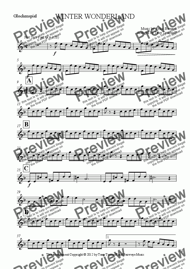 752x1064 Glockenspiel Part From Winter Wonderland - Glockenspiel Drawing