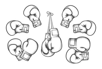352x240 boxing glove drawing photos, royalty free images, graphics - Gloves Drawing