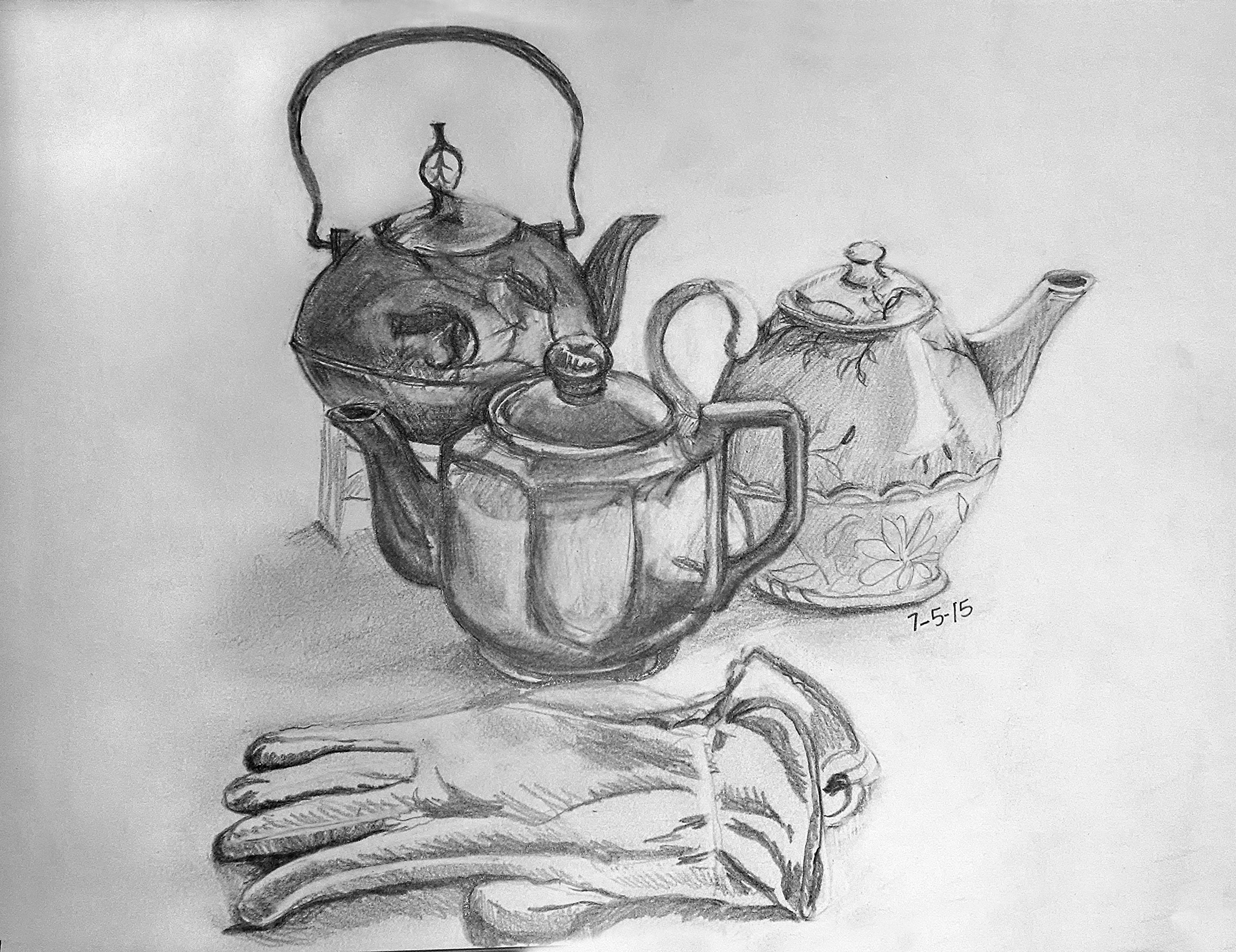 2961x2281 drawing challenge day teapots and garden gloves laughing - Gloves Drawing