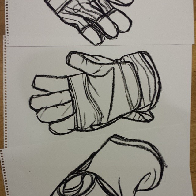 640x640 Working Glove - Gloves Drawing