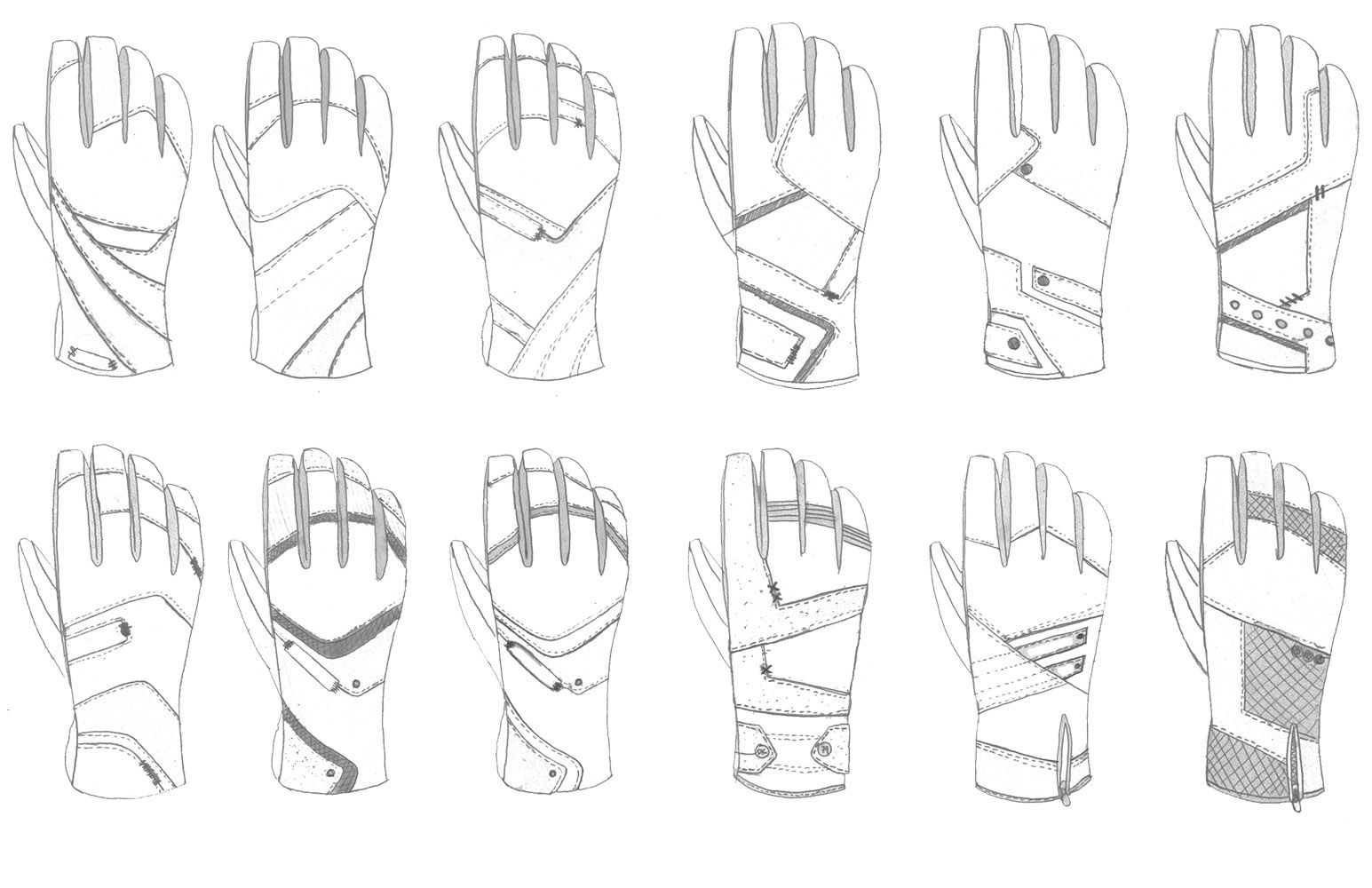 1545x1000 gloves outline drawings - Gloves Drawing