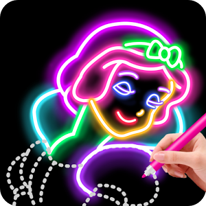 300x300 learn to draw glow princess apk - Glow Drawing