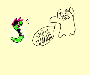 300x250 ghost is afraid of punk glow worm drawing - Glow Worm Drawing
