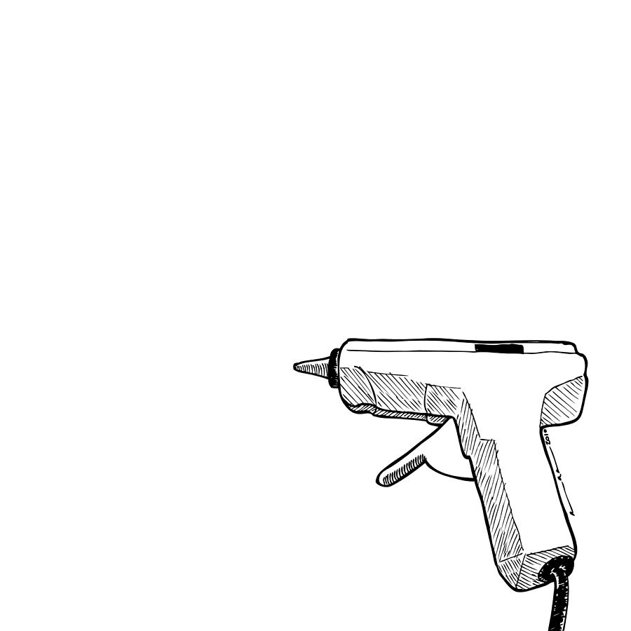 900x900 glue gun drawing - Glue Drawing