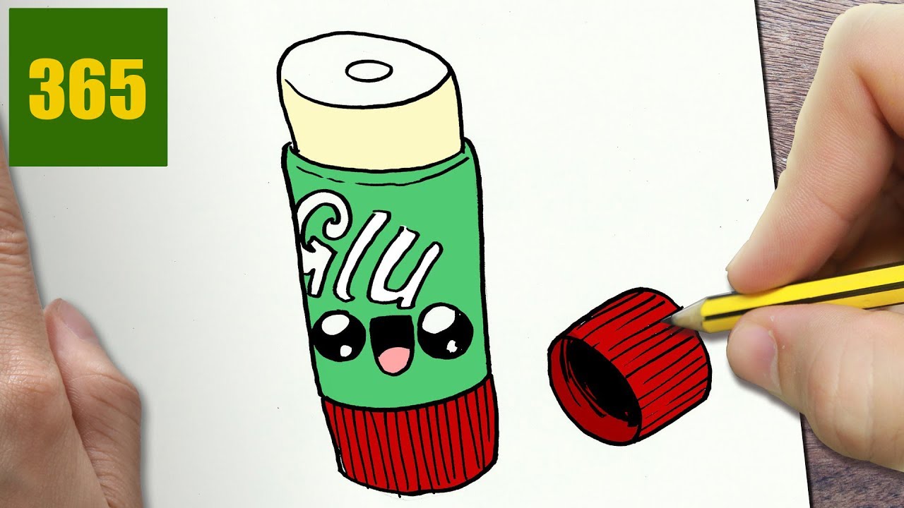 1280x720 how to draw a glue cute, easy step - Glue Drawing