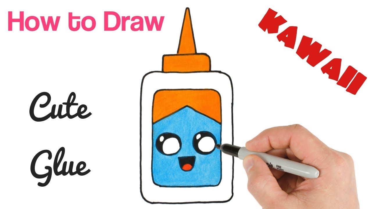 1280x720 how to draw a glue cute school stuff drawings back to school - Glue Drawing
