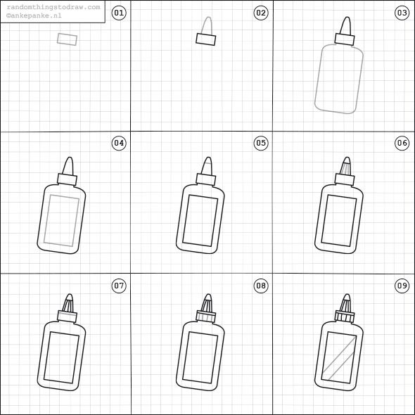 590x590 how to draw a bottle of glue how to draw drawings, doodle - Glue Drawing