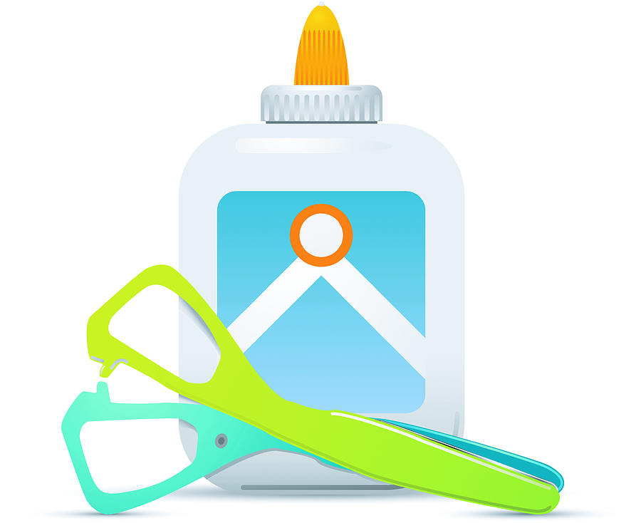 900x734 scissors and glue - Glue Drawing