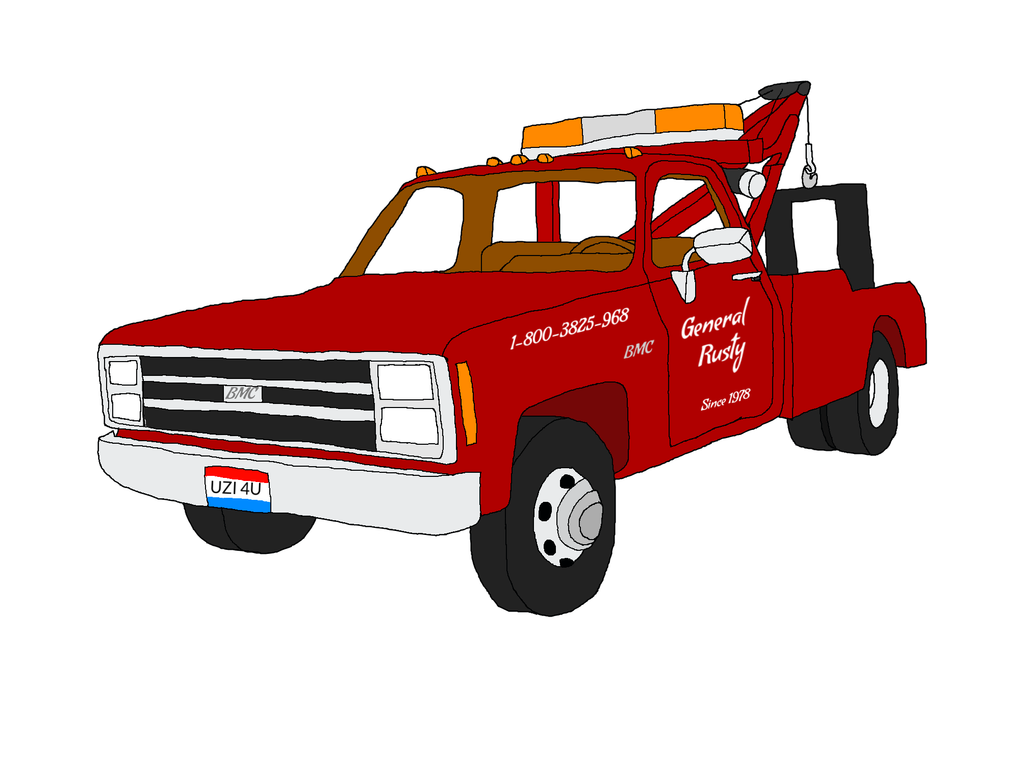 2000x1496 A Drawing Of A Square Body Gmc Tow Truck I Just Did Trucks - Gmc Drawing