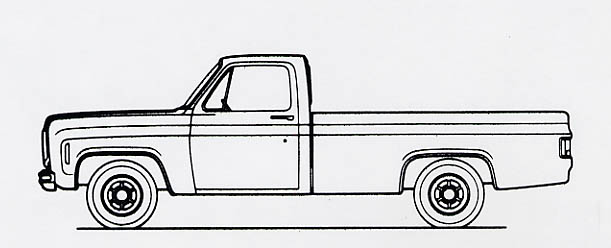 611x248 Anyone Have A Scale Drawing Of A Pickup That Can Be Us - Gmc Drawing