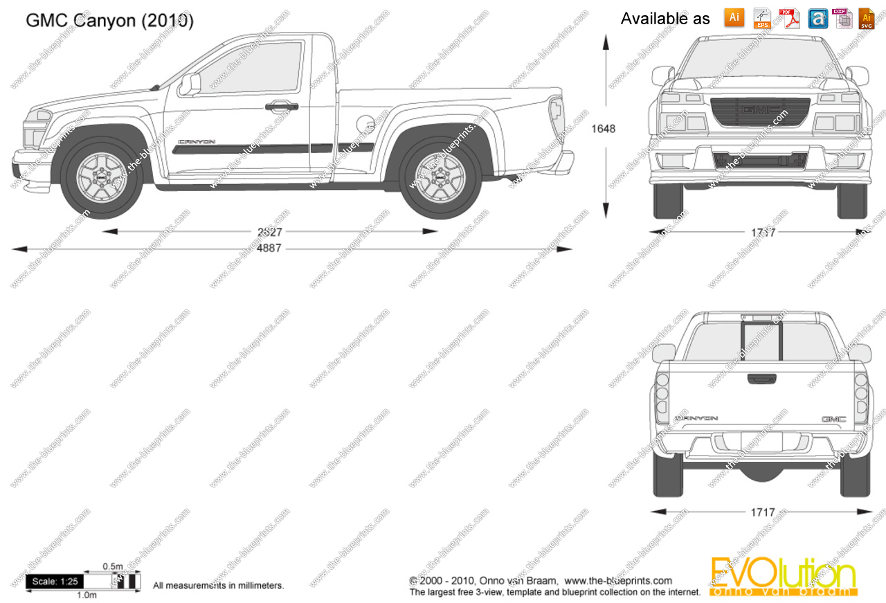 1280x871 Gmc Canyon Vector Drawing - Gmc Drawing