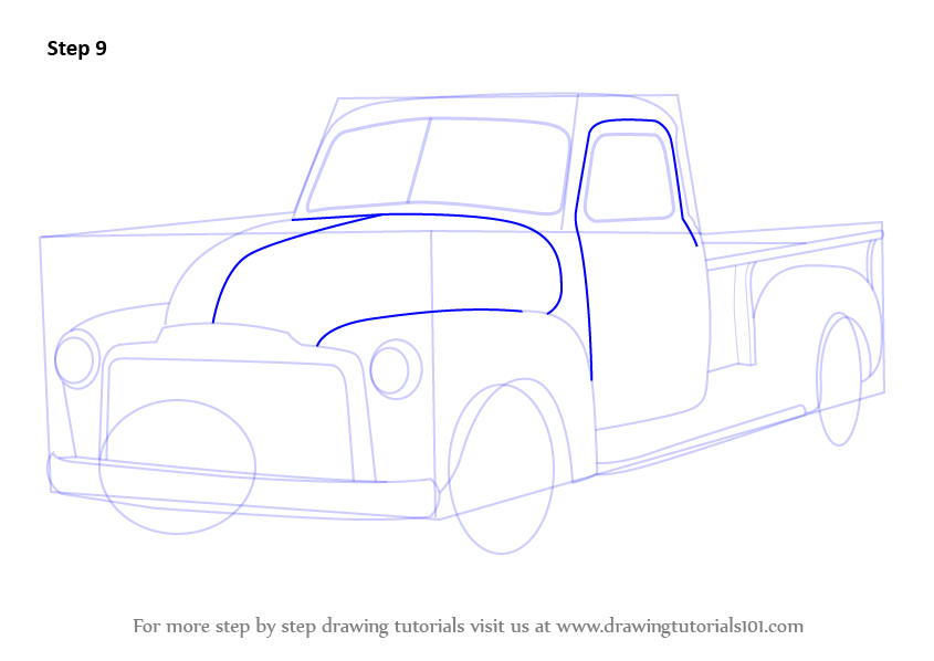 845x598 Learn How To Draw A Gmc Pickup Truck - Gmc Drawing
