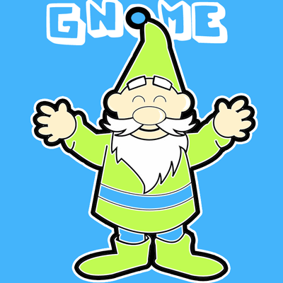 400x400 how to draw cartoon gnomes step - Gnome Cartoon Drawing
