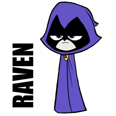 400x400 How To Draw Raven From Teen Titans Go With Easy Steps Drawing - Go Drawing