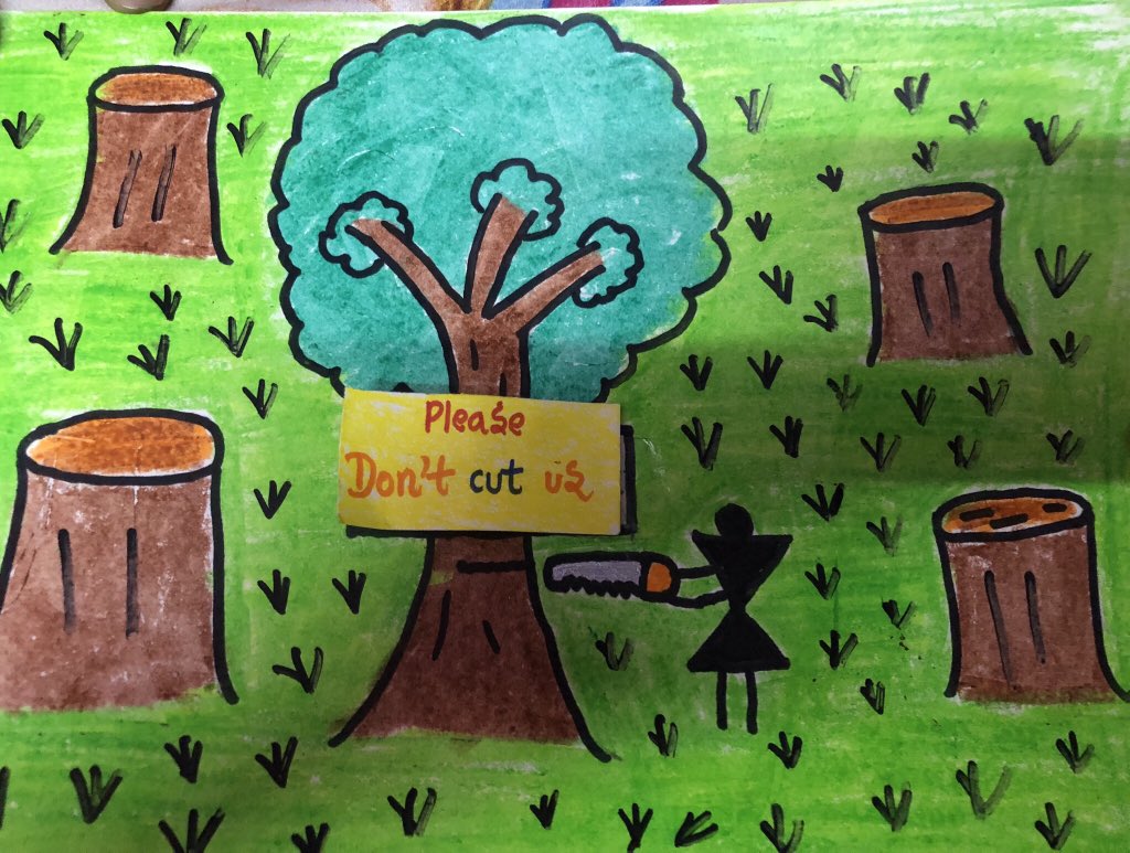 1024x773 Nattasha Sharrma On Twitter Sharing A Drawing - Go Green Drawing