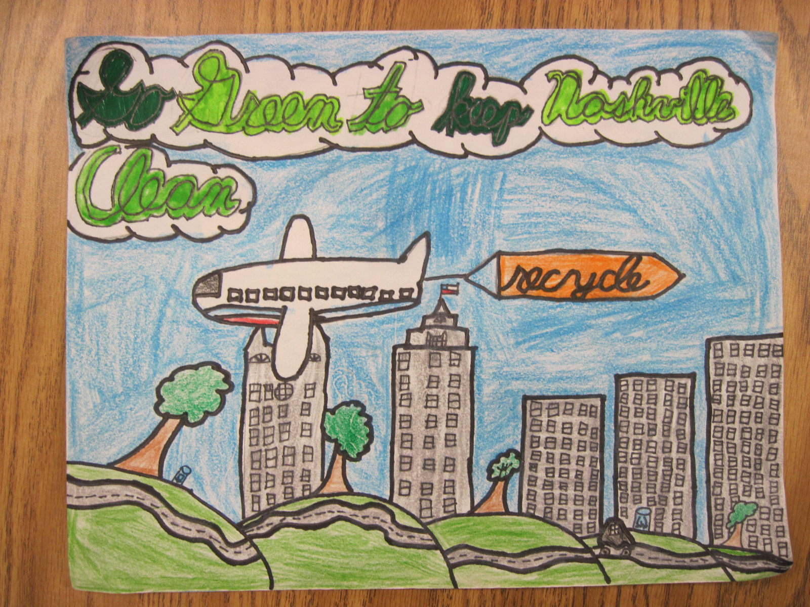 1600x1200 chumleyscobey art room go green to keep nashville clean! - Go Green Drawing