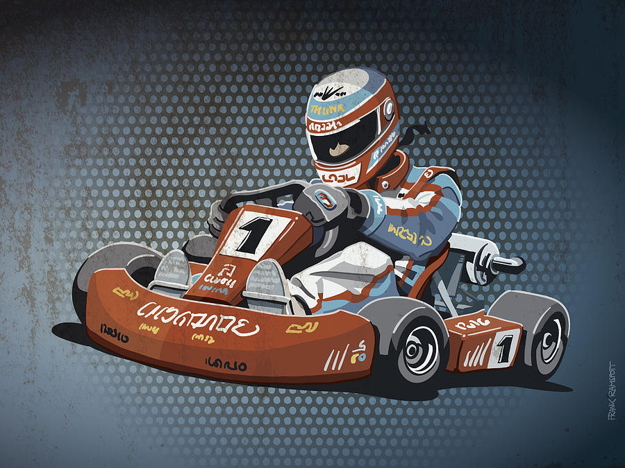 900x675 go kart racing grunge color digital art - Go Kart Drawing