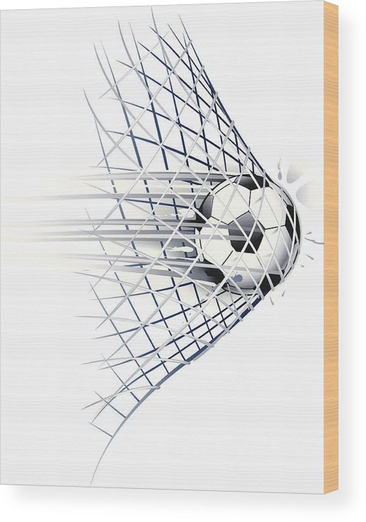 519x740 soccer goal wood print - Goal Drawing