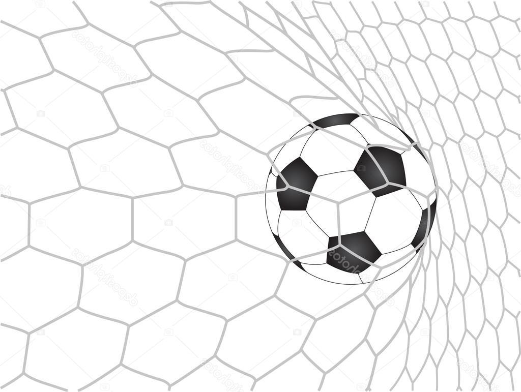 1024x771 best hd stock illustration soccer football in goal net drawing - Goal Drawing
