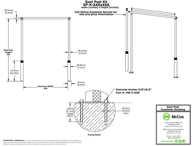 638x485 Goal Post Mccue Corporation - Goal Post Drawing