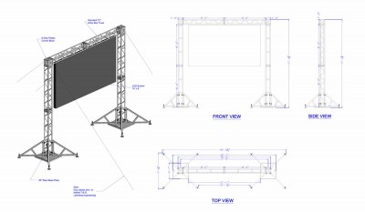 400x233 goal post aluminum truss systems and kits xsf truss - Goal Post Drawing