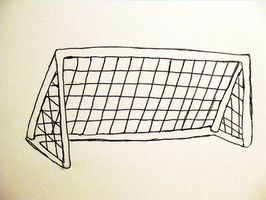 266x200 How To Draw A Soccer Goal In Drawings Soccer Drawing - Goal Post Drawing