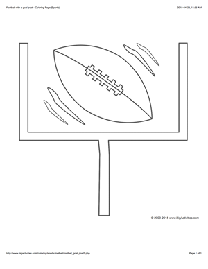 300x388 Sports Coloring - Goal Post Drawing