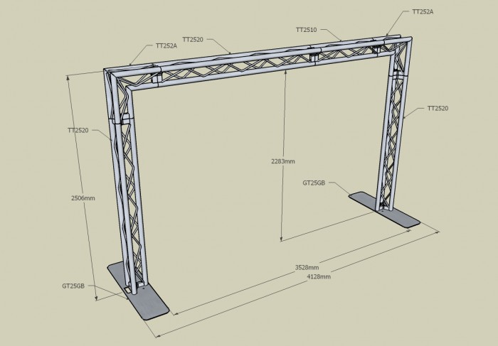 700x487 tri truss goal post system - Goal Post Drawing