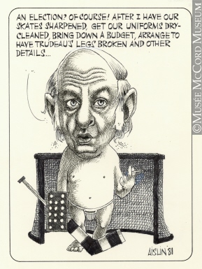 289x385 The Goalie Drawing, Cartoon Aislin - Goalie Drawing