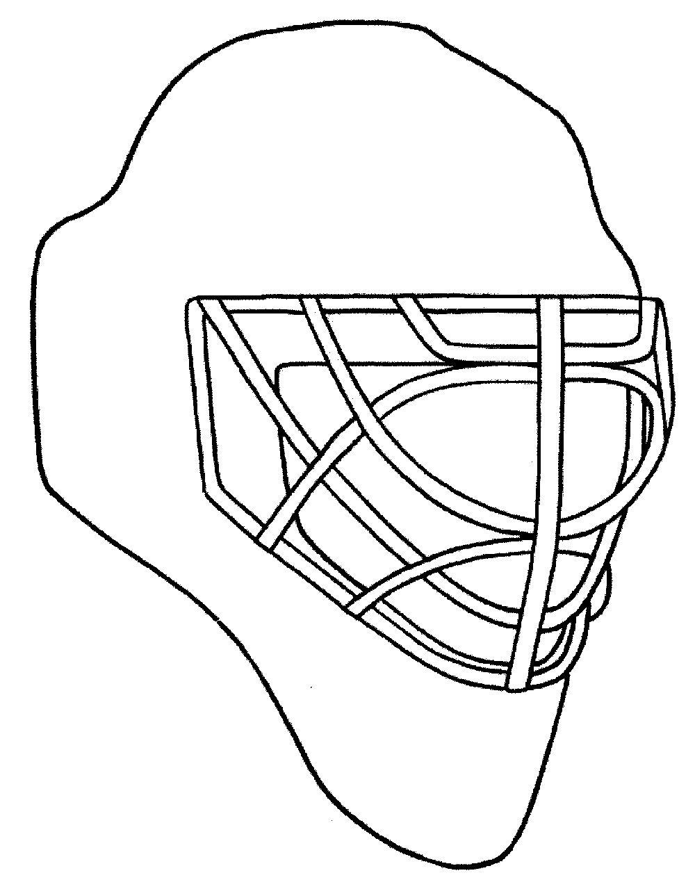 1000x1279 Design Your Own Goalie Mask Chicago Blackhawks Coloring Pages - Goalie Drawing