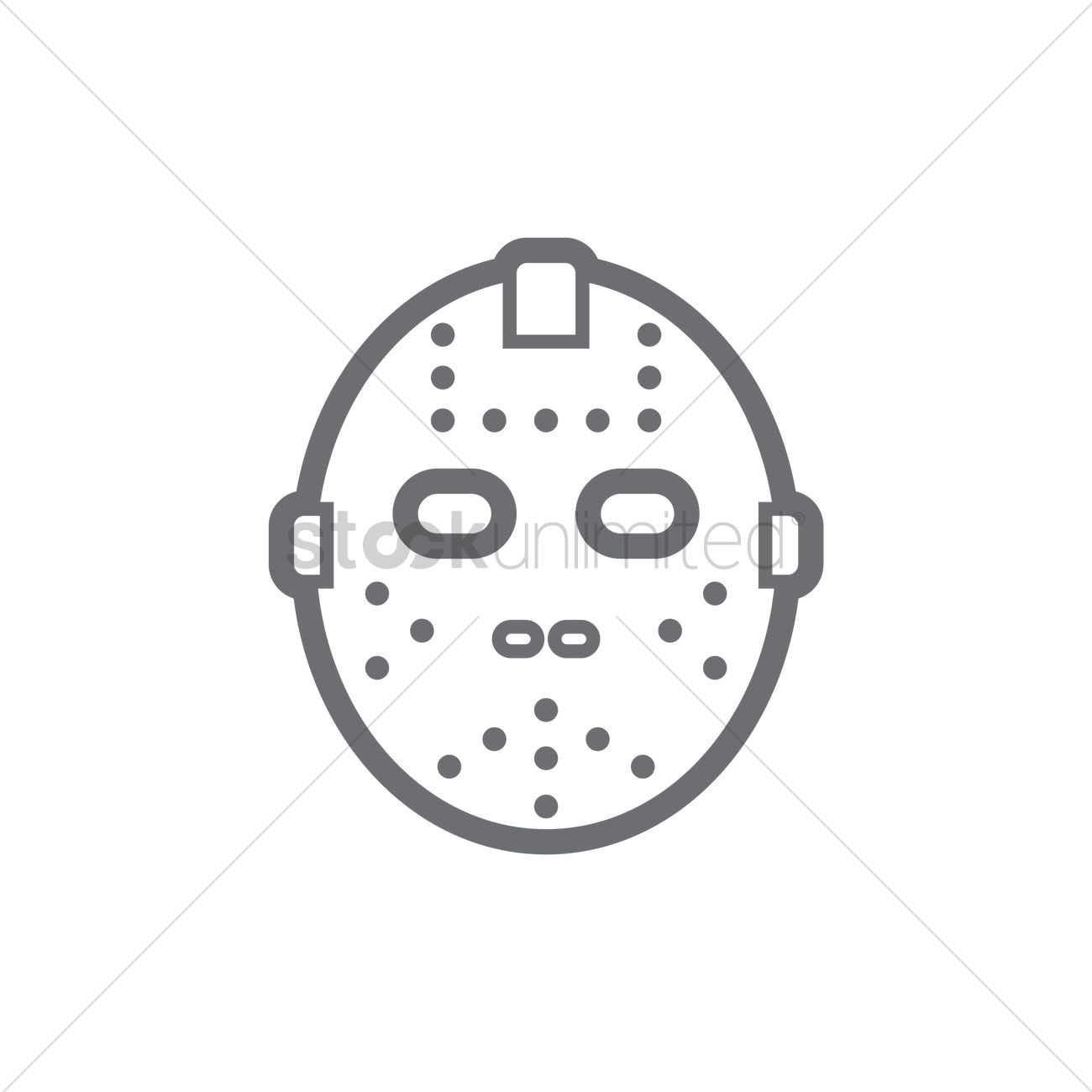 1300x1300 Mask Clipart Ice Hockey - Goalie Mask Drawing