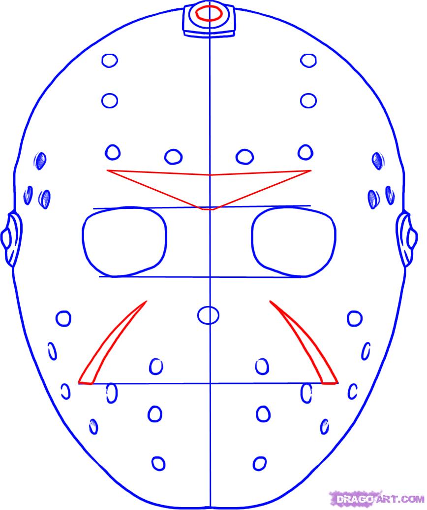 Маска джейсона вурхиса рисунок
