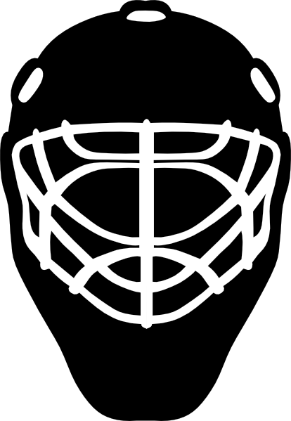 414x599 Goalie Mask Clip Art - Goalie Mask Drawing