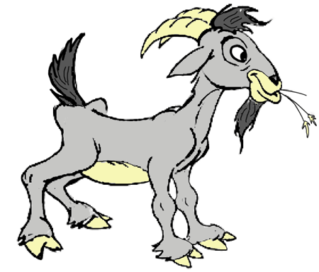 450x384 how to draw cartoon billy goats step - Goat Cartoon Drawing