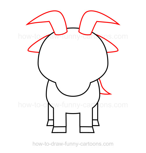 500x522 How To Draw A Goat - Goat Cartoon Drawing