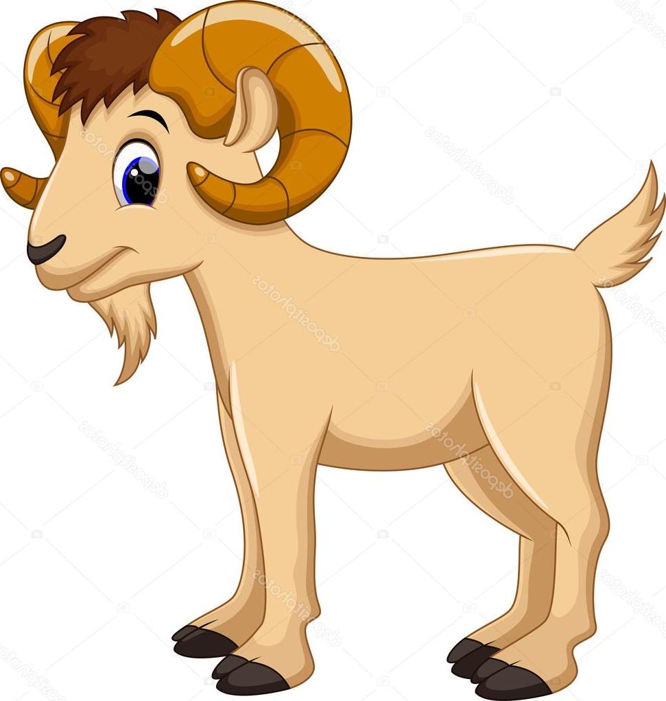 971x1023 Top Stock Illustration Cute Goat Cartoon Drawing - Goat Cartoon Drawing
