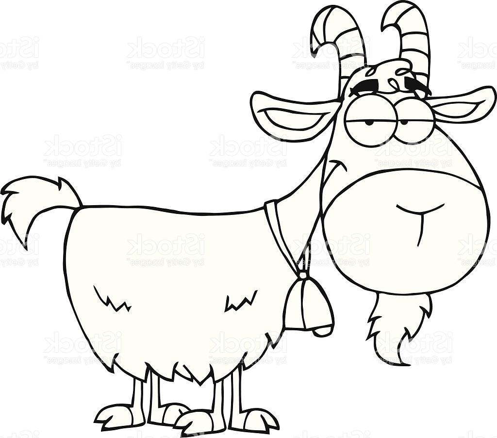 1024x903 Best Hd Black And White Goat Cartoon Character Vector Drawing - Goat Cartoon Drawing