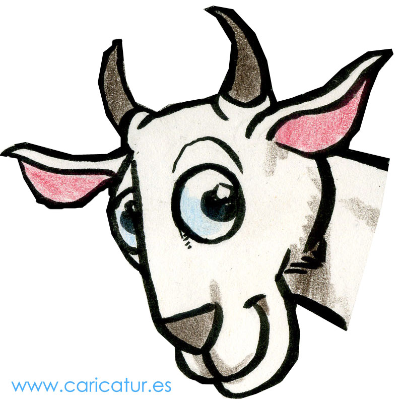 800x800 Happy Goat Cartoon Caricatures Ireland - Goat Cartoon Drawing