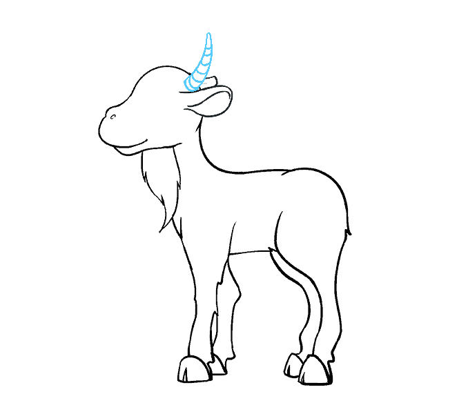 678x600 How To Draw A Cartoon Goat In A Few Easy Steps Easy Drawing Guides - Goat Drawing