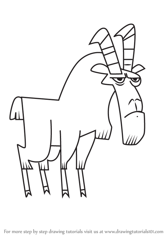 567x800 Learn How To Draw Goat From Total Drama - Goat Drawing