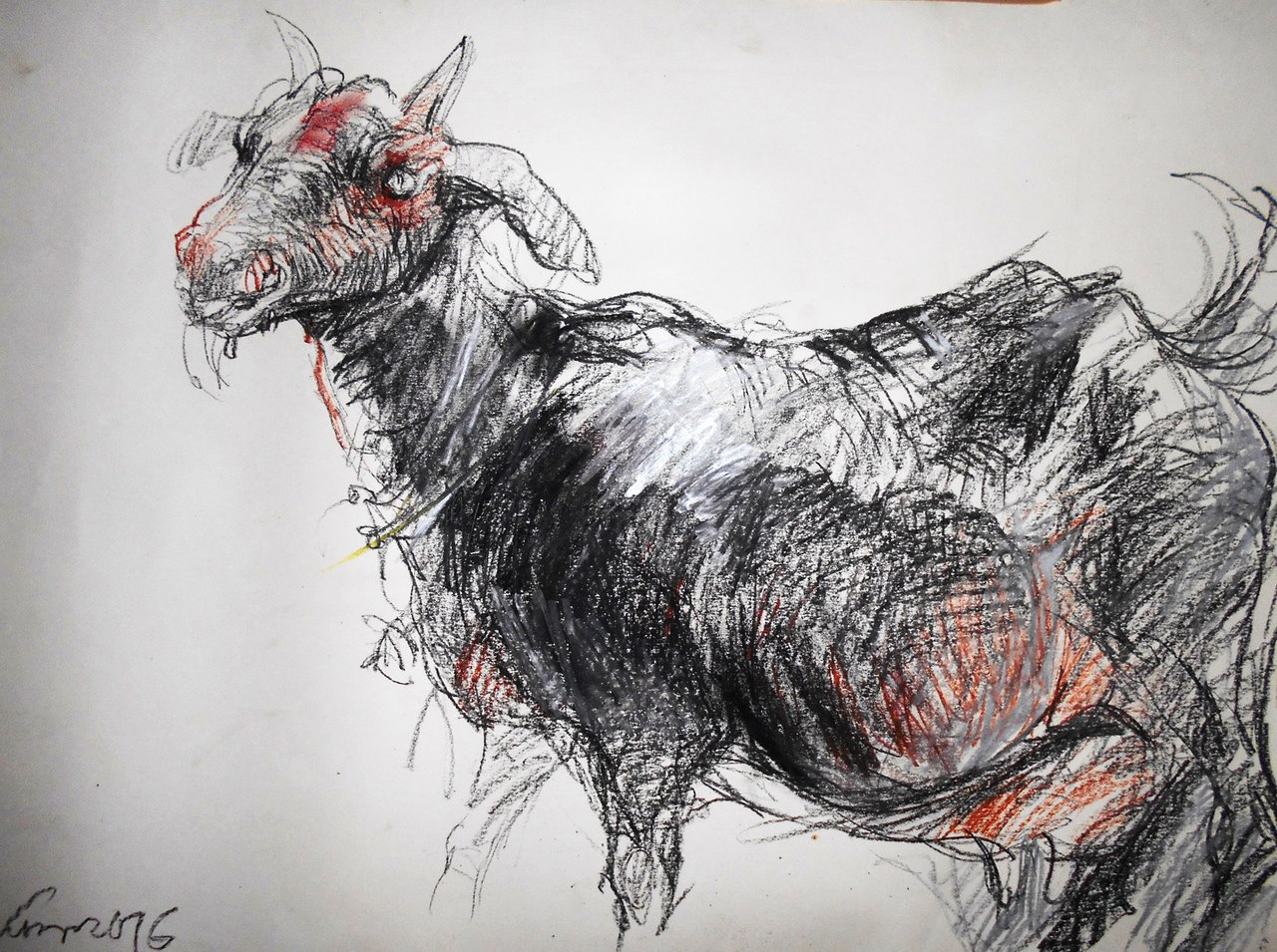 1280x955 Buy Goat Handmade Painting - Goat Drawing