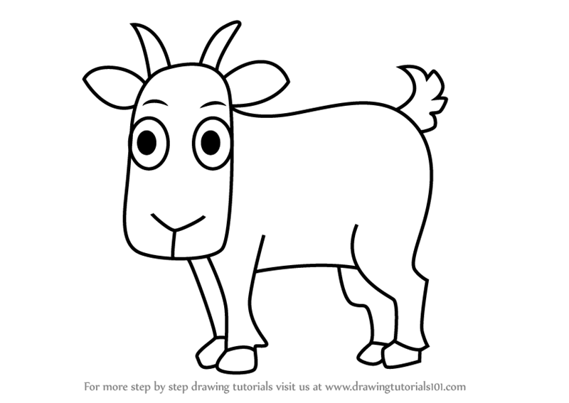 800x567 Goat Drawing Cartoon For Free Download - Goat Drawing Images