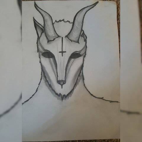 480x480 Demon Goat Drawing - Goat Drawing Images