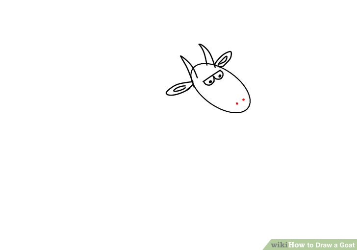 728x510 How To Draw A Goat - Goat Drawing Pictures
