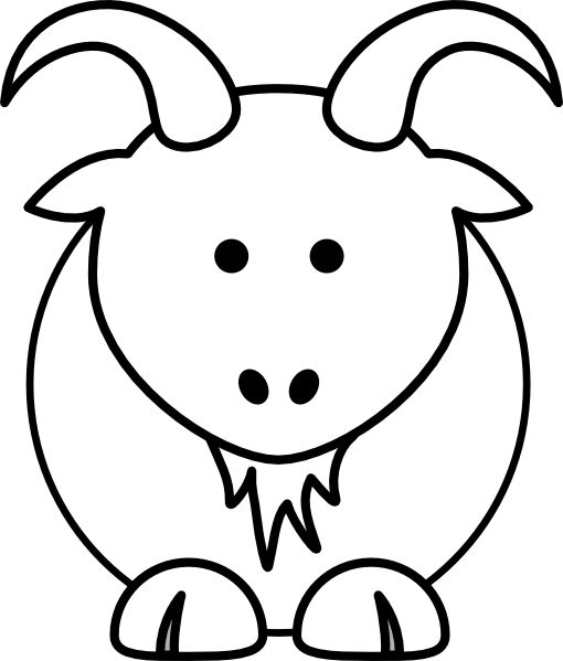 510x599 Goat Face Clipart Collection - Goat Face Drawing