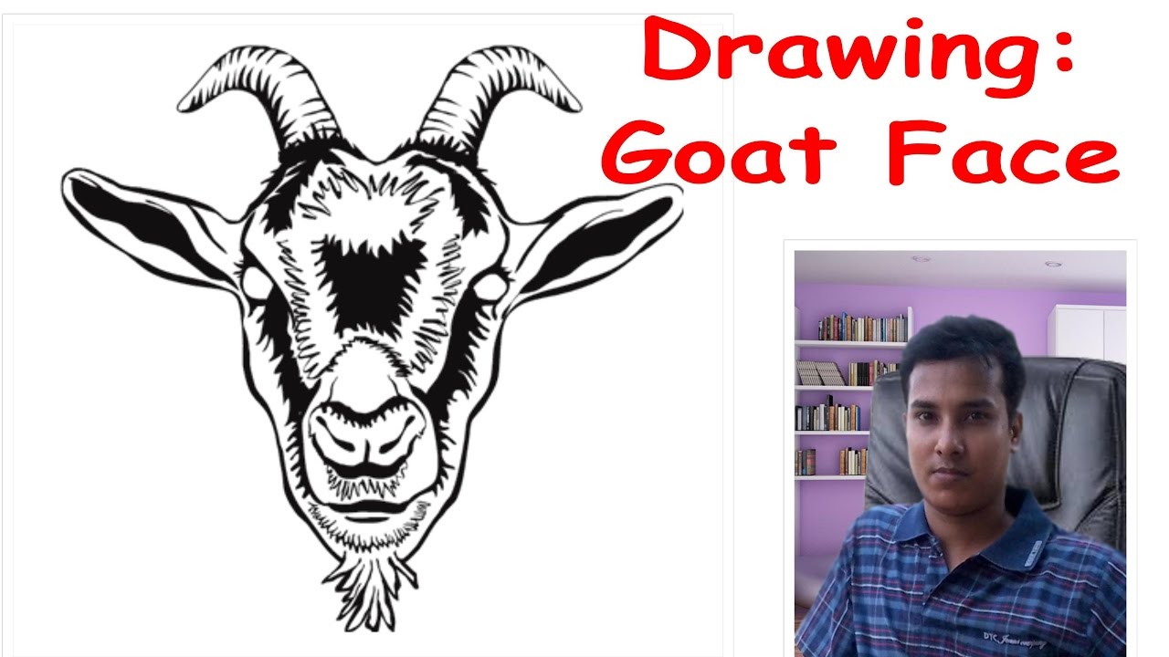 1280x720 How To Draw A Goat Face - Goat Face Drawing