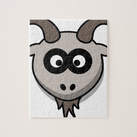 540x540 Goat Head Drawing Jigsaw Puzzle - Goat Head Drawing