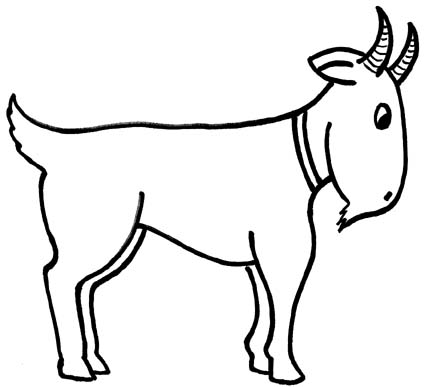 425x387 Free Cute Goat - Goat Line Drawing