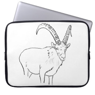307x307 Line Drawing Laptop Sleeves Zazzle Au - Goat Line Drawing
